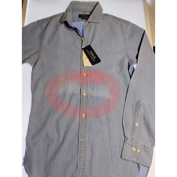 Polo Ralph Lauren Shirt DS Carryover Size 141/2  Mens Button down cotton blue - Picture 5 of 12